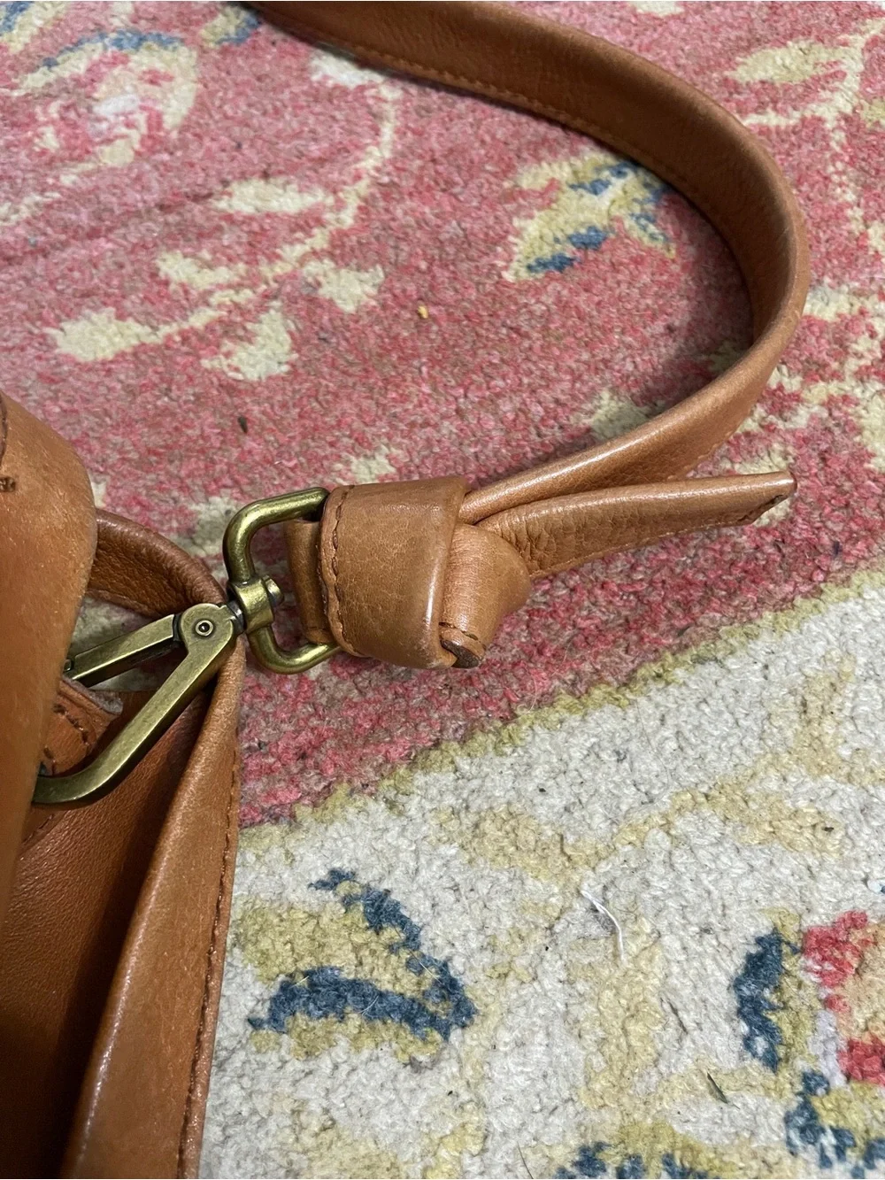 Madewell The Sydney Classic Tan Leather Crossbody Bag